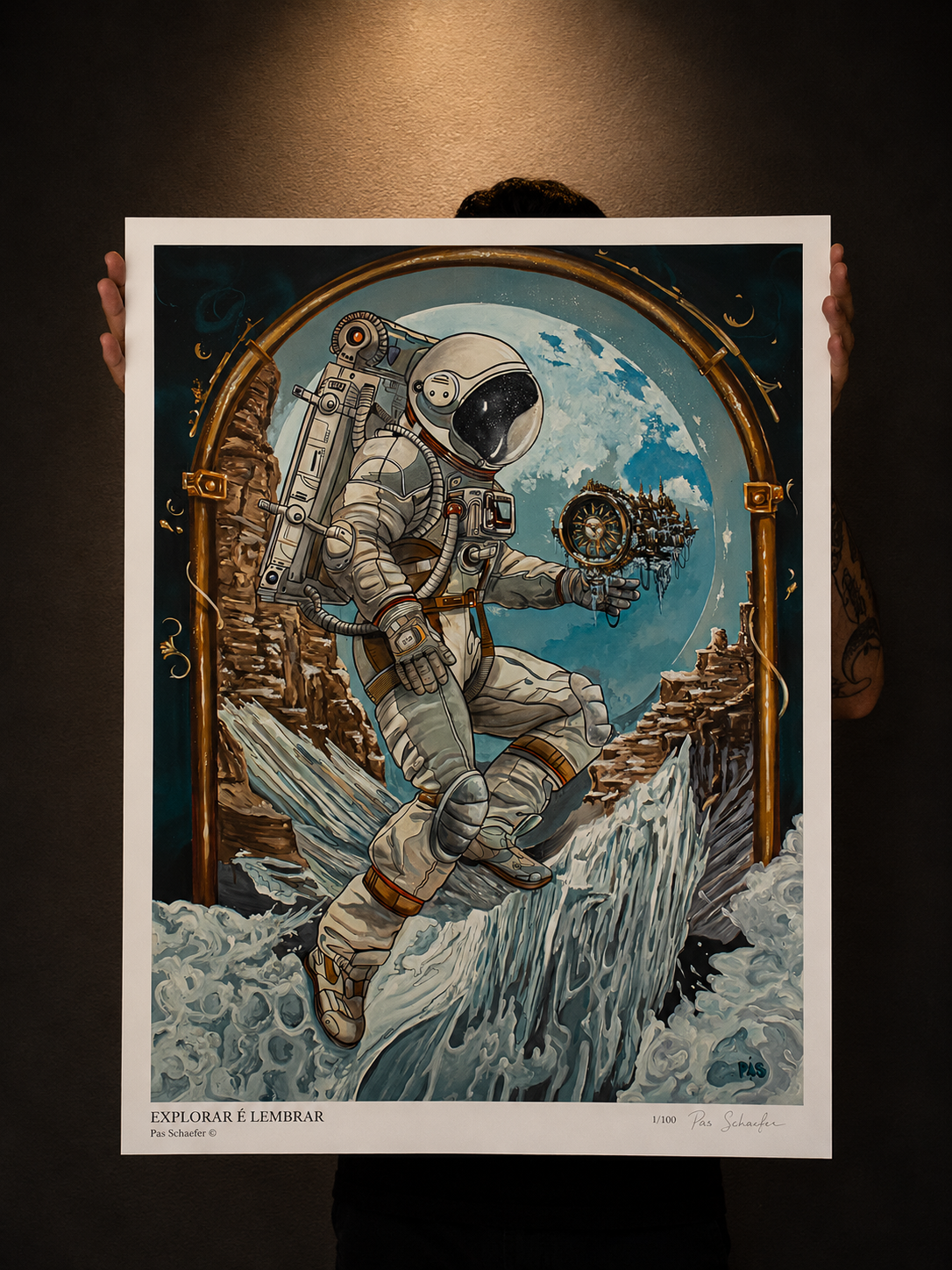 Print — "Aventuras de um homem que descobriu tarde demais que o tempo também pode congelar.Print — "Aventuras de um homem que descobriu tarde demais que o tempo também pode congelar.”